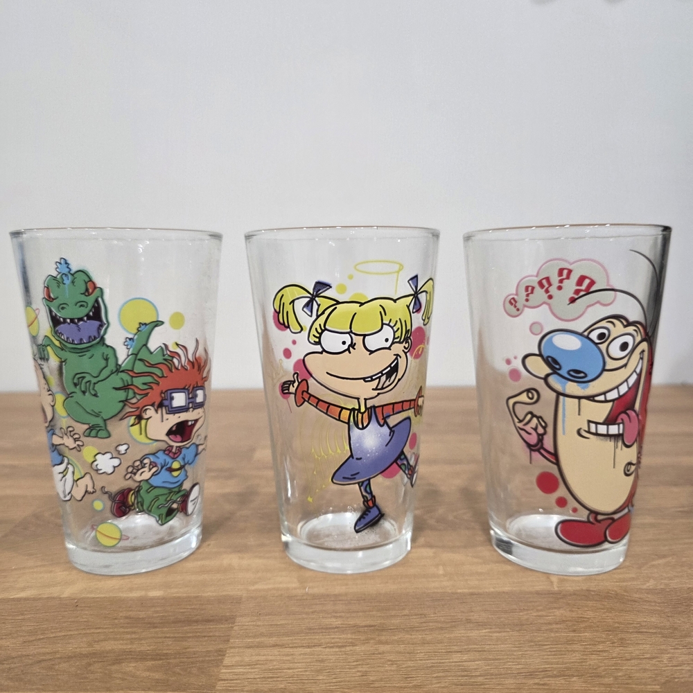 Nickelodeon Cartoon Character 16oz Glass Set
